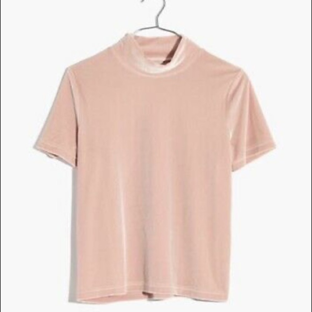 NWOT Madewell Velvet Mockneck tee